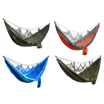 Ultralight Comfortable Hammock! Perfect for a Beach Swing, romantic rocking Bed or the Outdoors. So many great uses, such as; Backpacking, Survival or Travel. 