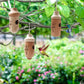 This adorable hand crafted hanging hummingbird house is the perfect gift for those that love nature. There are 3 different designs to choose from to enhance your patio, porch, treehouse, yard. 