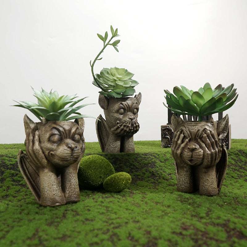  Perfect Gargoyle figurines for a flower pot, outdoor spaces, indoor places, office and home décor. 