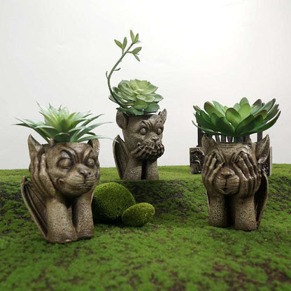  Perfect Gargoyle figurines for a flower pot, outdoor spaces, indoor places, office and home décor. 