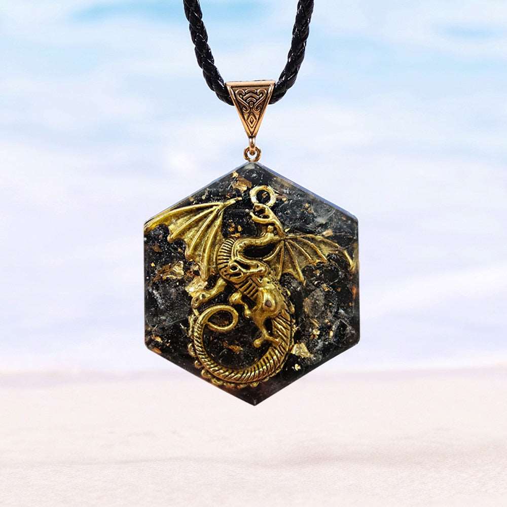 This powerful, geometric shaped Orgone Pendant aids in protection from harmful EMF frequencies while at the same time balancing your energy field. All our Orgonite Pendants feature my original artwork, made with love and positive intention.